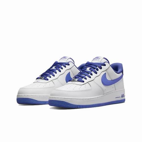 Cheap Nike Air Force 1 Shoes Men and Women White Blue-38